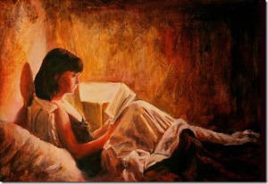 Escha van den Bogerd-Woman reading in bed